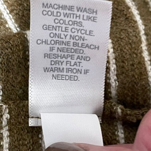 J. Jill Womens Size Medium Brown & White Striped Long Sleeve Boatneck Top - Picture 6 of 9